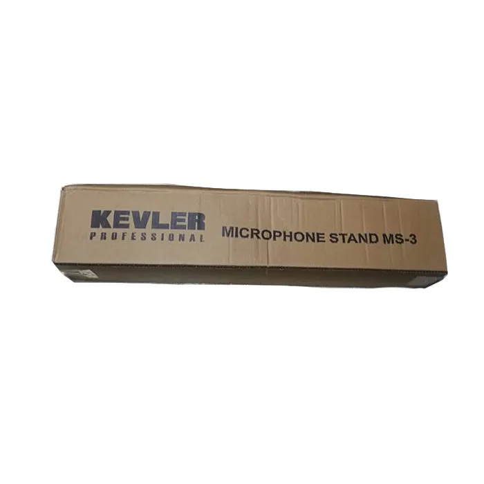 KEVLER MS-3 125cm Microphone Mic Stand Tripod with Boom Arm, Adjustable Height and Microphone Clips for Recording, Live Performance, Public Speaking