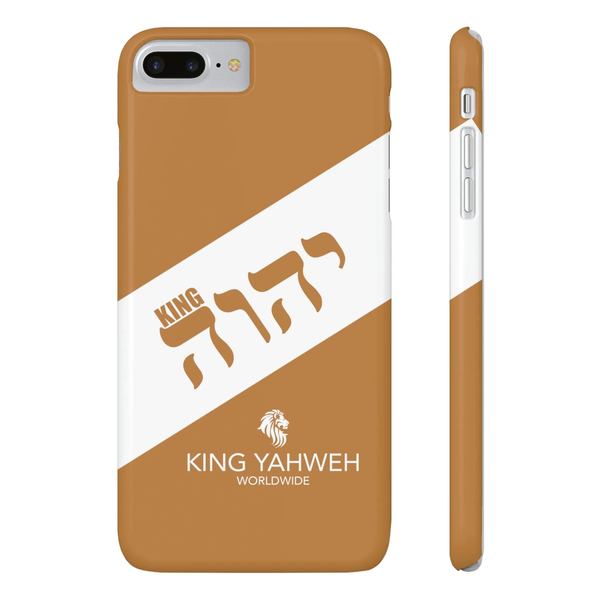 King YAHWEH {CUSTOM}Trends Slim Phone Case (White/Light Brown)