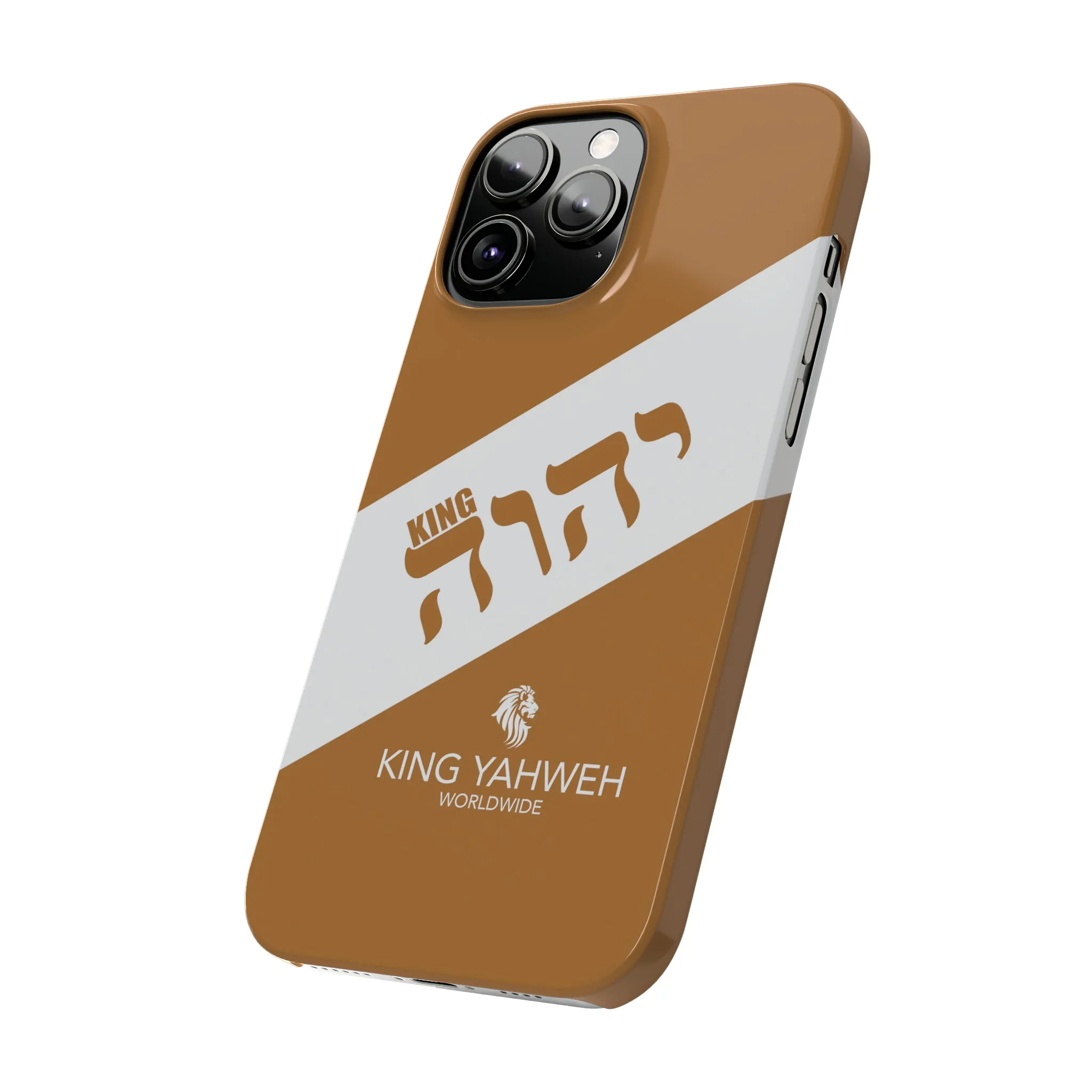 King YAHWEH {CUSTOM}Trends Slim Phone Case (White/Light Brown)