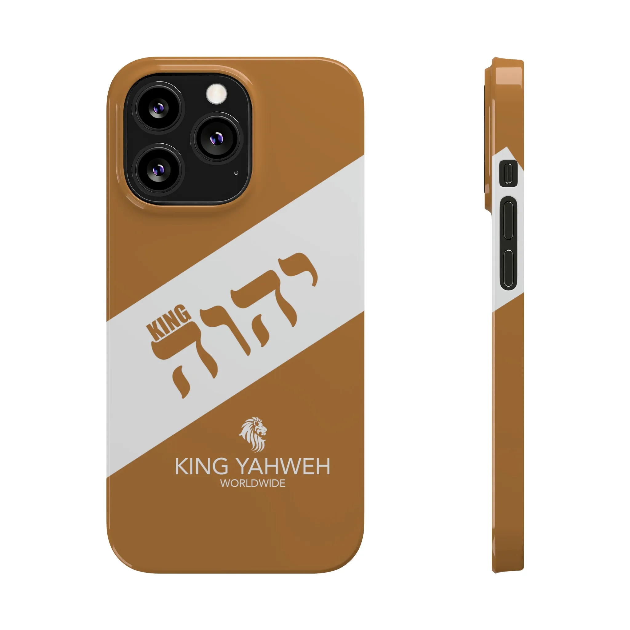 King YAHWEH {CUSTOM}Trends Slim Phone Case (White/Light Brown)