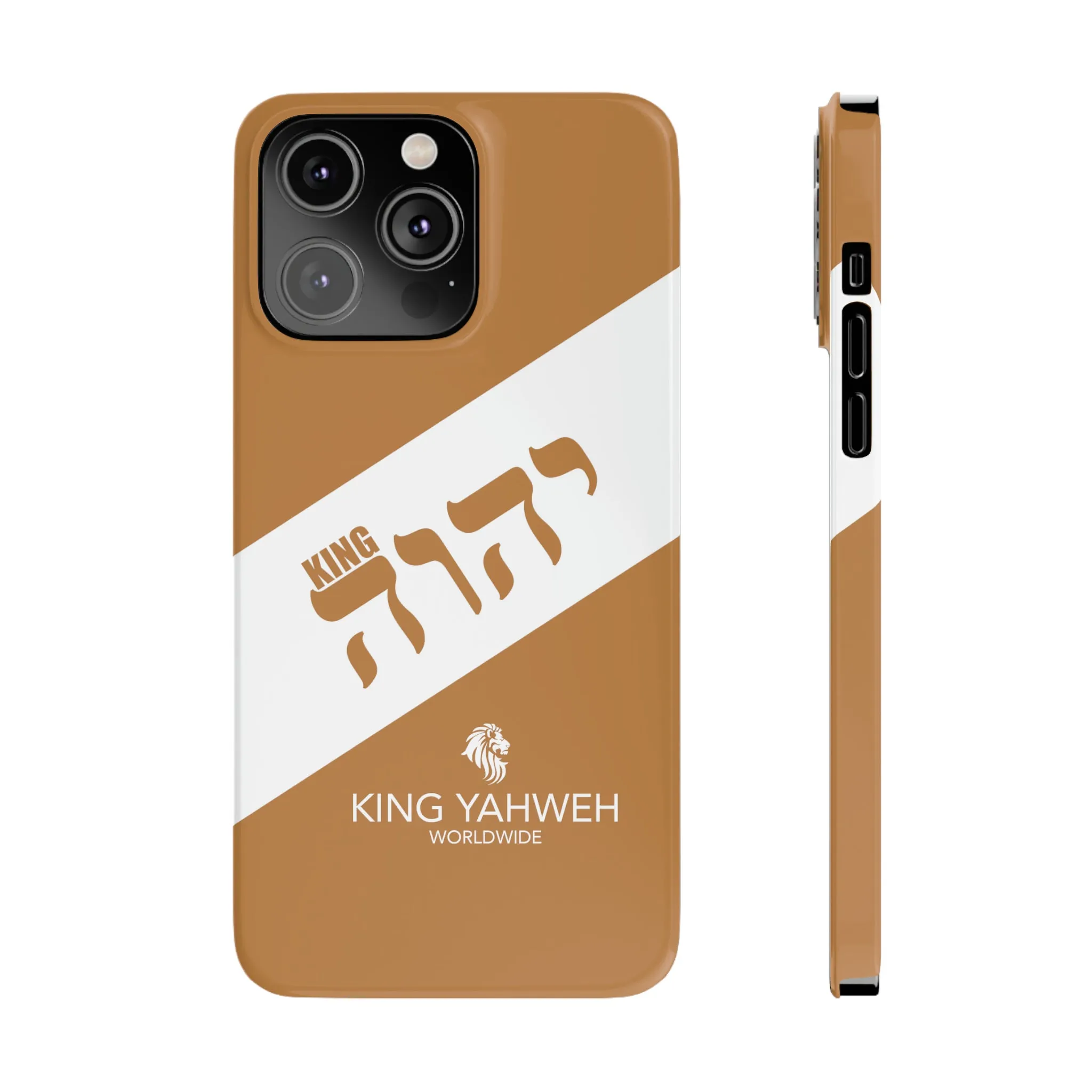 King YAHWEH {CUSTOM}Trends Slim Phone Case (White/Light Brown)