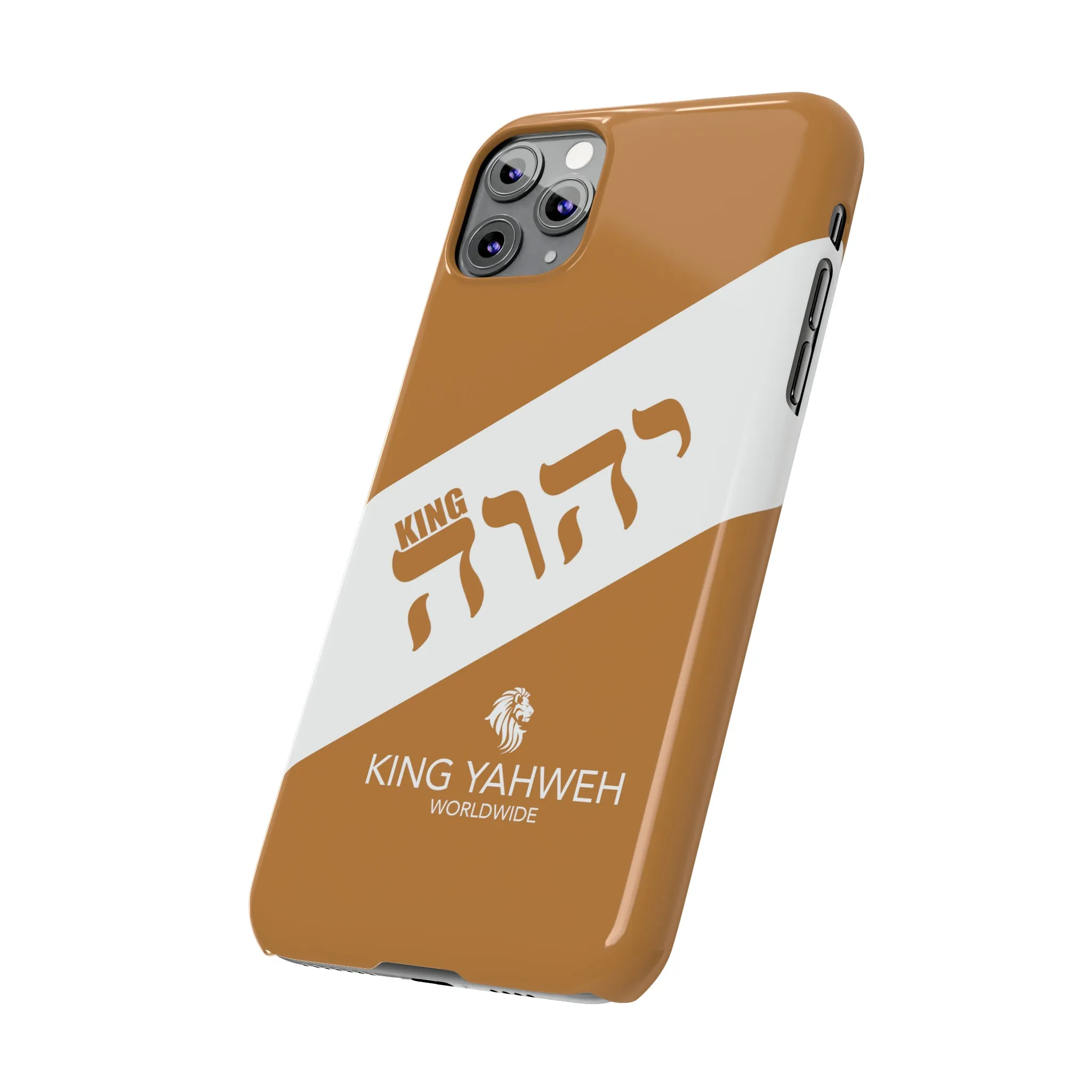 King YAHWEH {CUSTOM}Trends Slim Phone Case (White/Light Brown)