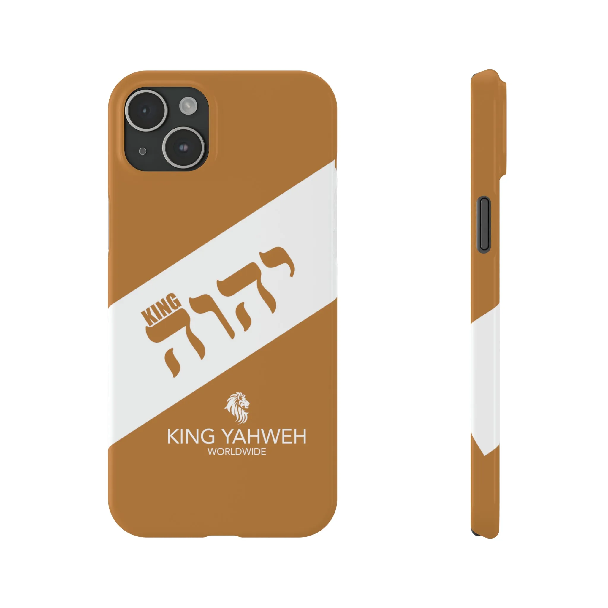 King YAHWEH {CUSTOM}Trends Slim Phone Case (White/Light Brown)