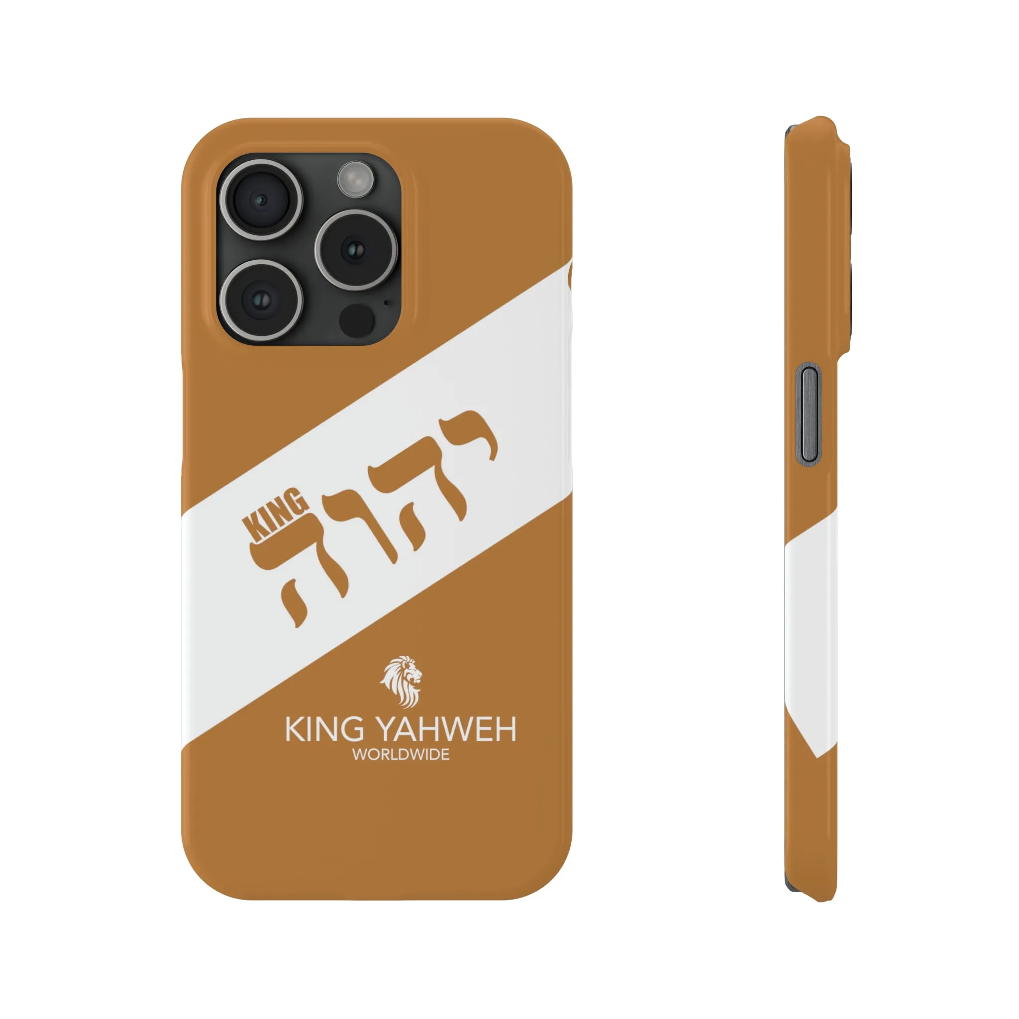 King YAHWEH {CUSTOM}Trends Slim Phone Case (White/Light Brown)