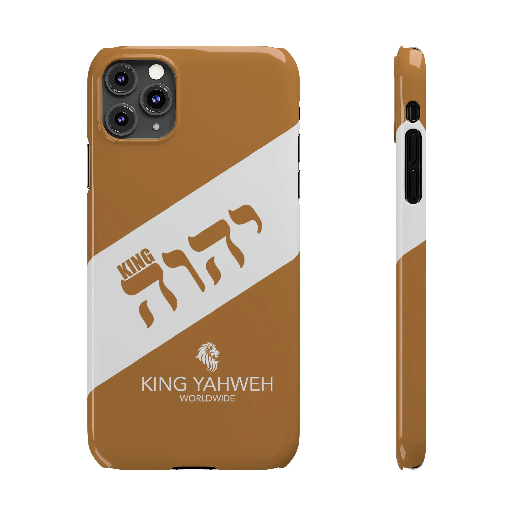 King YAHWEH {CUSTOM}Trends Slim Phone Case (White/Light Brown)