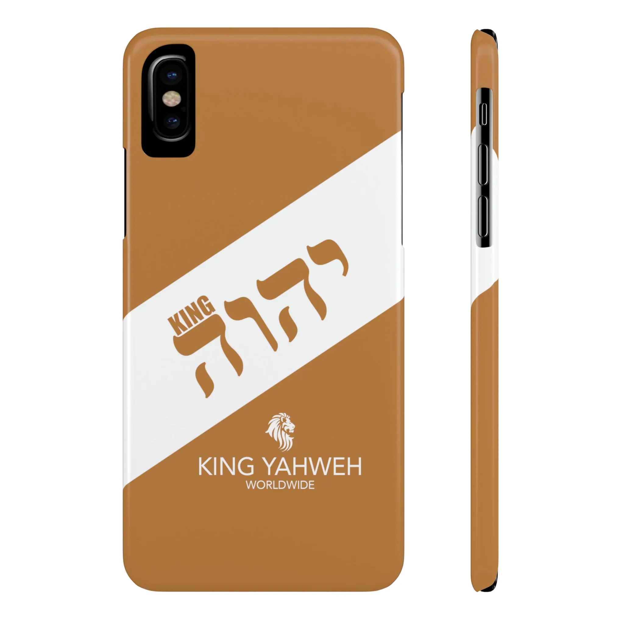 King YAHWEH {CUSTOM}Trends Slim Phone Case (White/Light Brown)