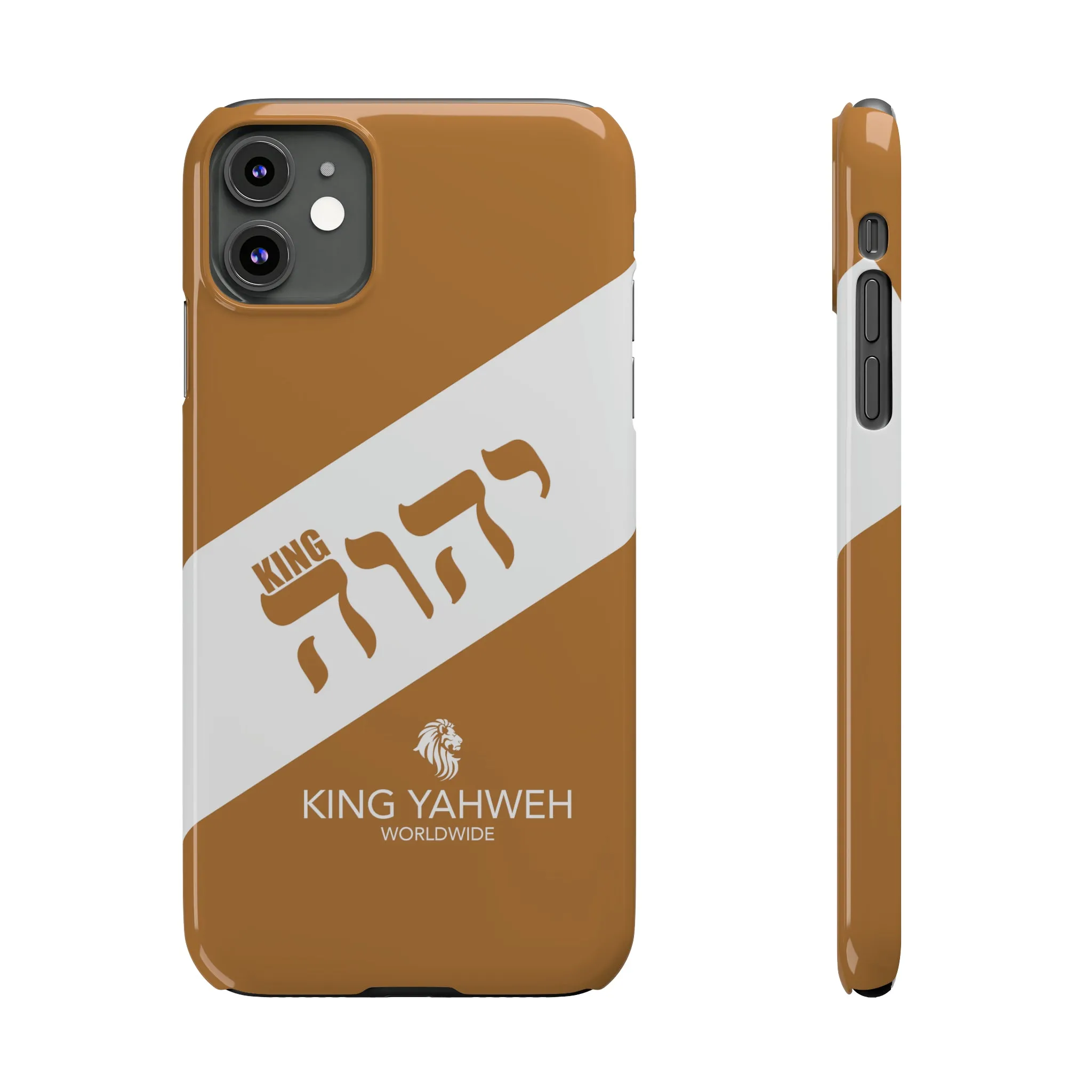 King YAHWEH {CUSTOM}Trends Slim Phone Case (White/Light Brown)