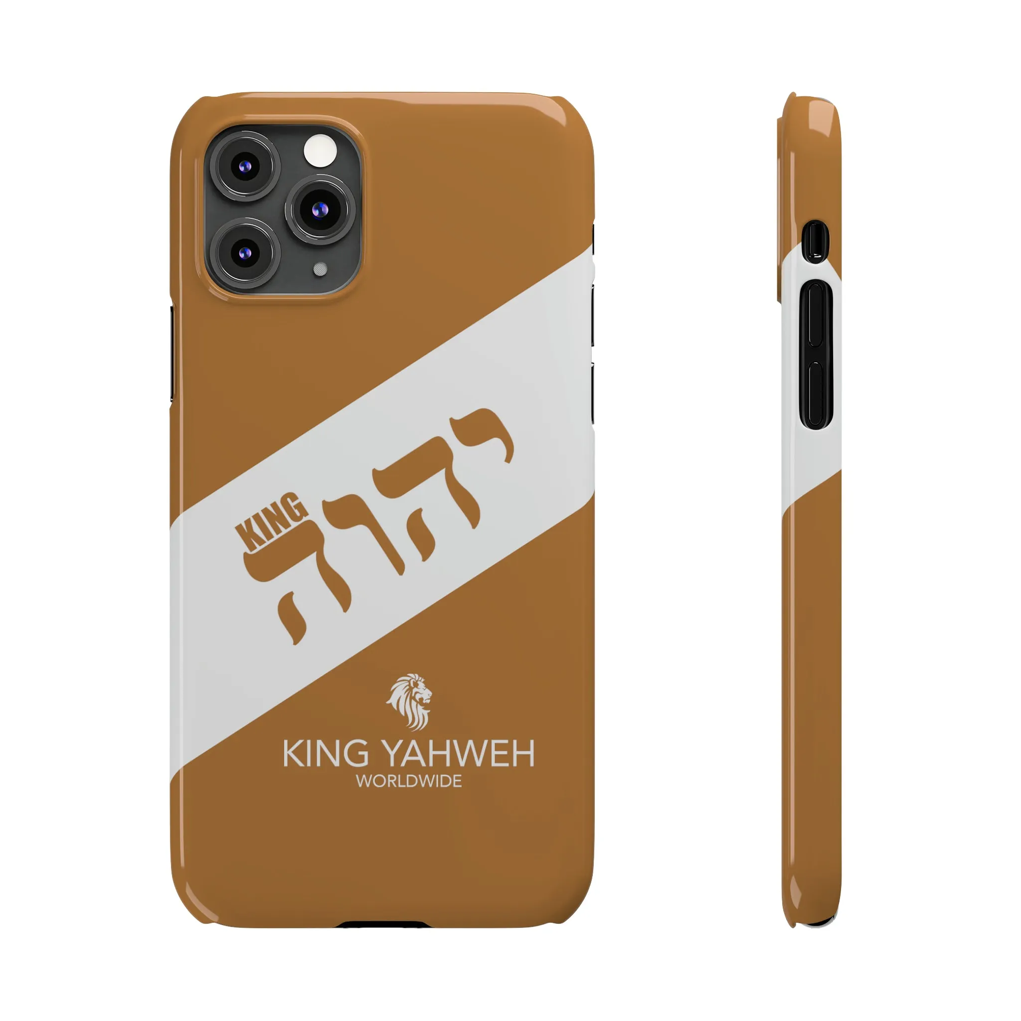 King YAHWEH {CUSTOM}Trends Slim Phone Case (White/Light Brown)