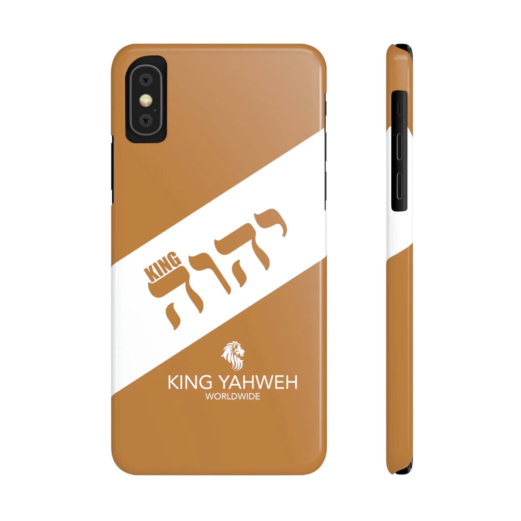 King YAHWEH {CUSTOM}Trends Slim Phone Case (White/Light Brown)