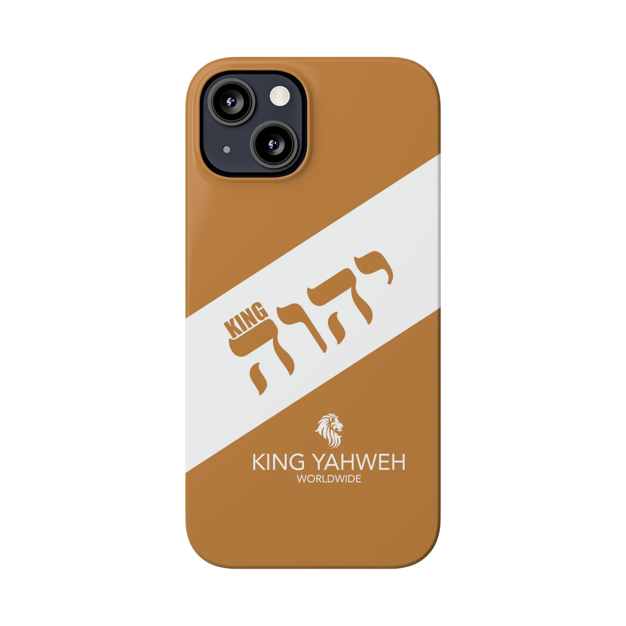 King YAHWEH {CUSTOM}Trends Slim Phone Case (White/Light Brown)