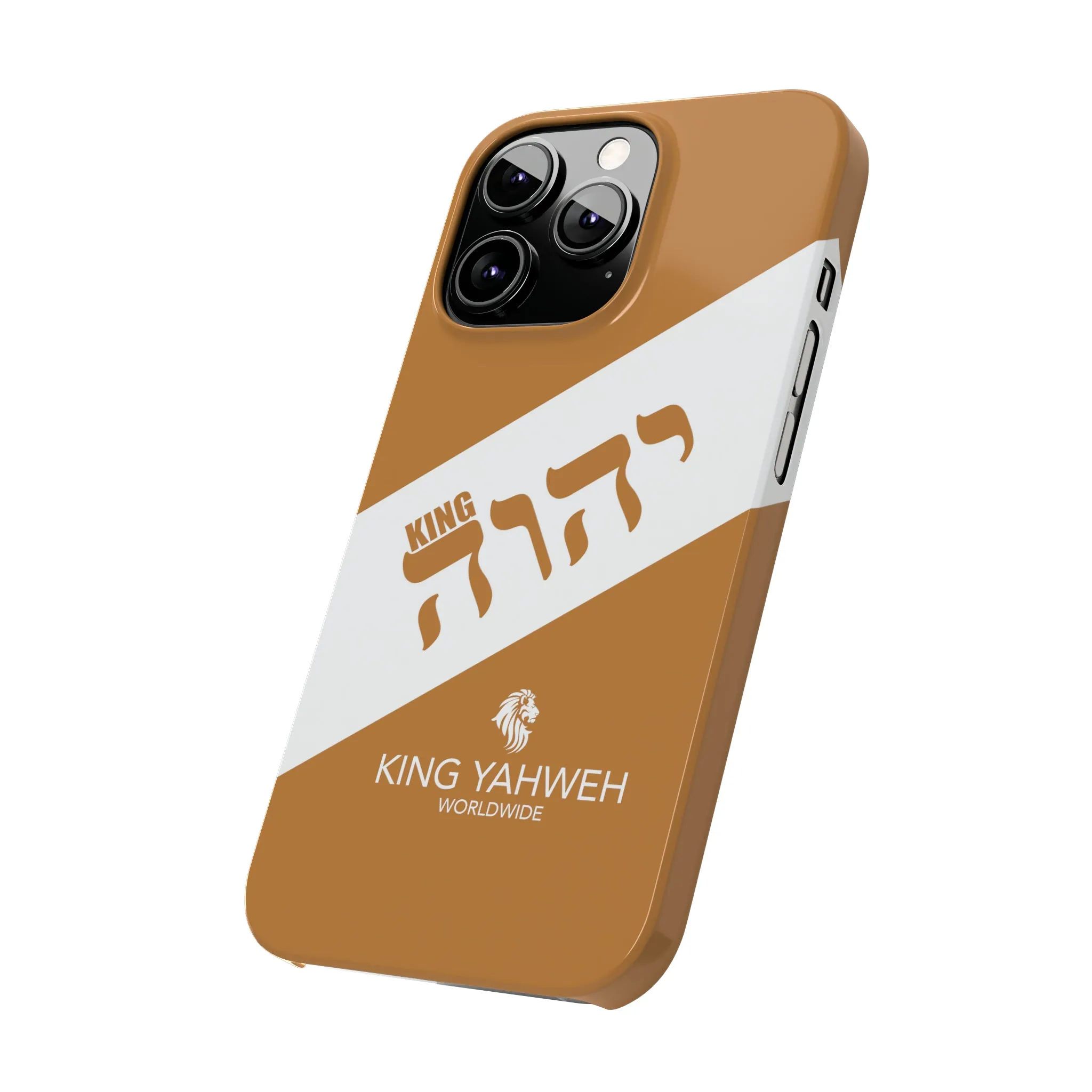King YAHWEH {CUSTOM}Trends Slim Phone Case (White/Light Brown)