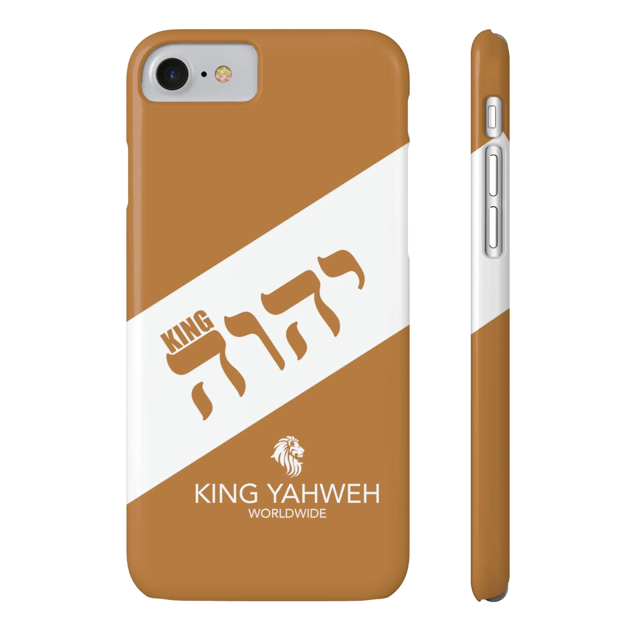 King YAHWEH {CUSTOM}Trends Slim Phone Case (White/Light Brown)