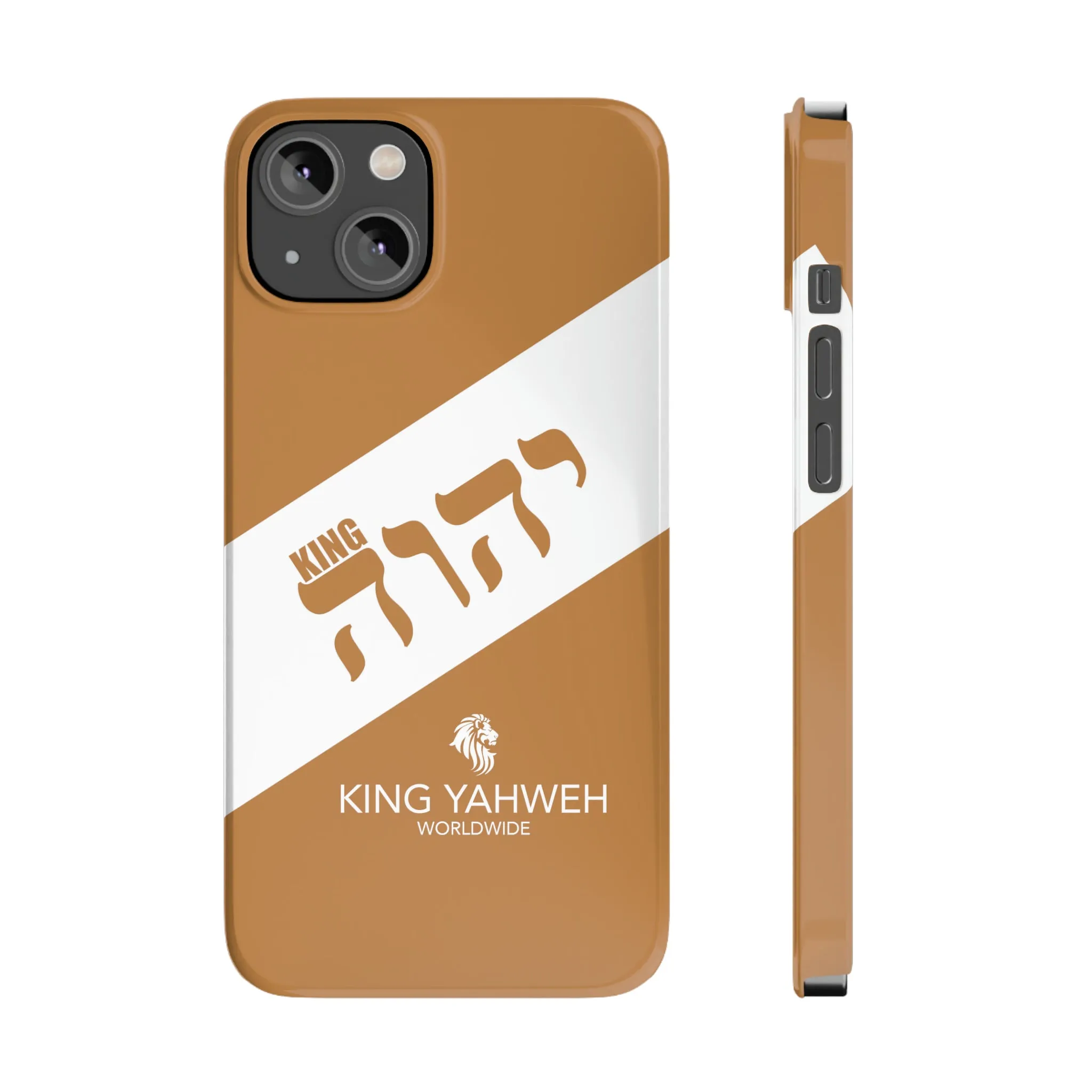 King YAHWEH {CUSTOM}Trends Slim Phone Case (White/Light Brown)
