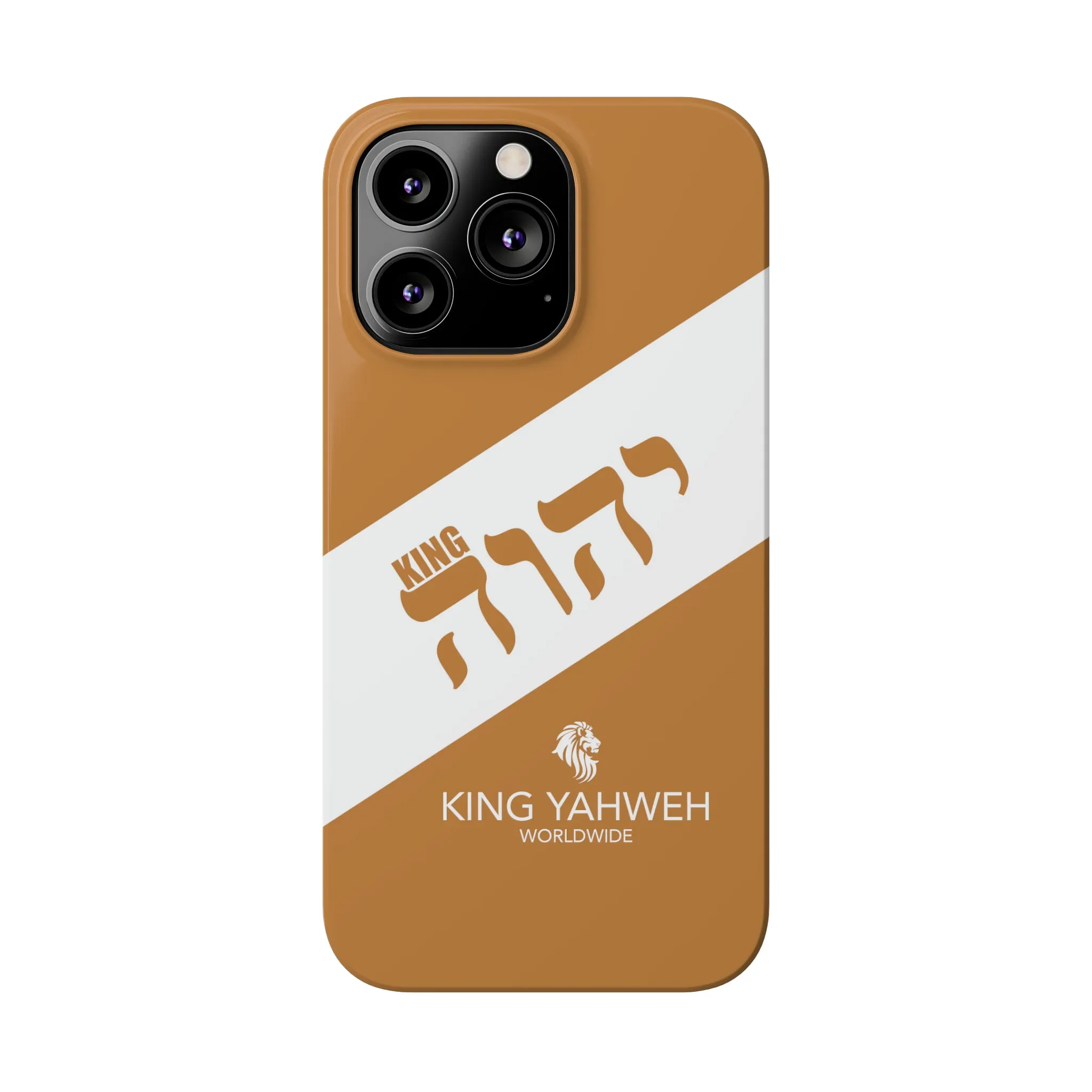 King YAHWEH {CUSTOM}Trends Slim Phone Case (White/Light Brown)