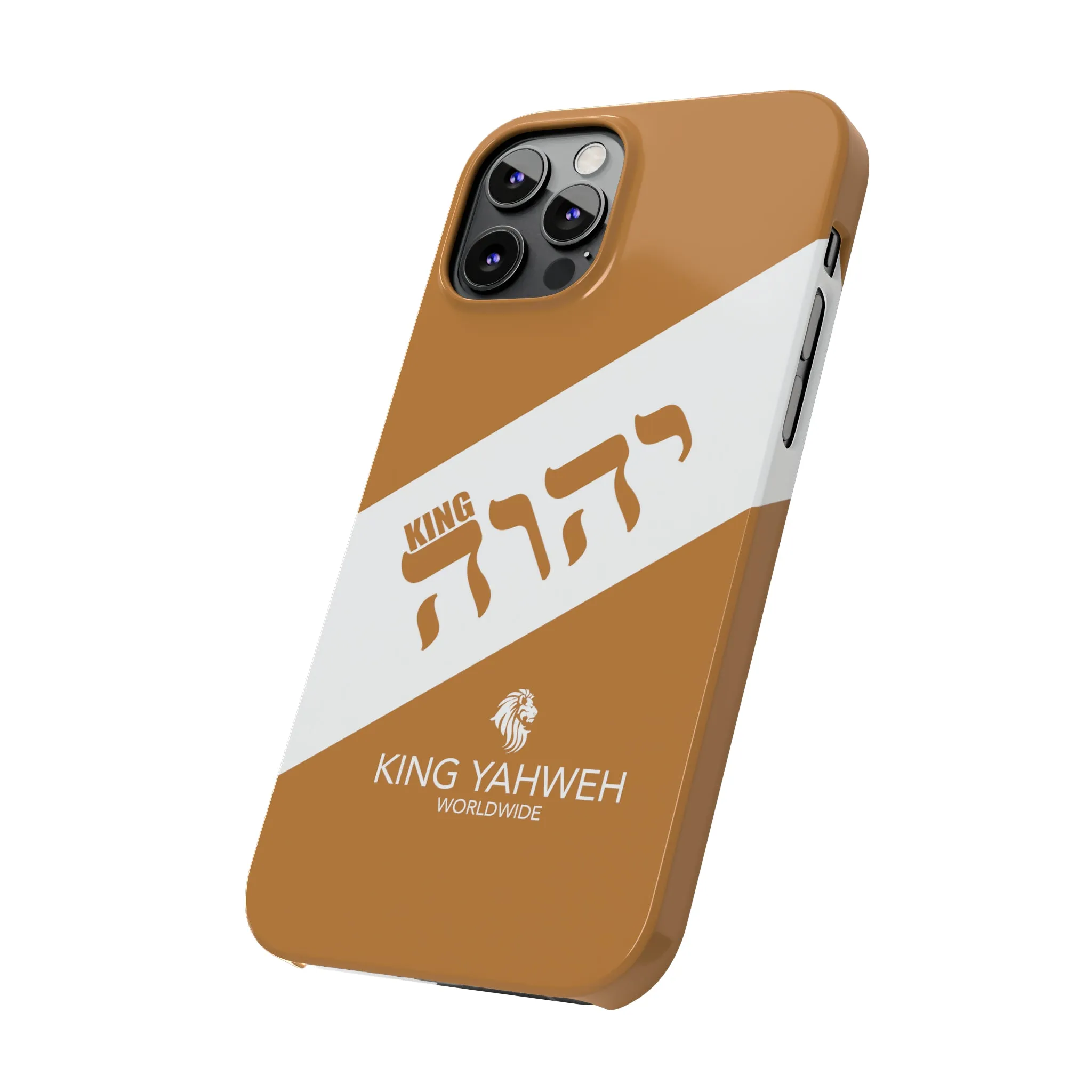 King YAHWEH {CUSTOM}Trends Slim Phone Case (White/Light Brown)