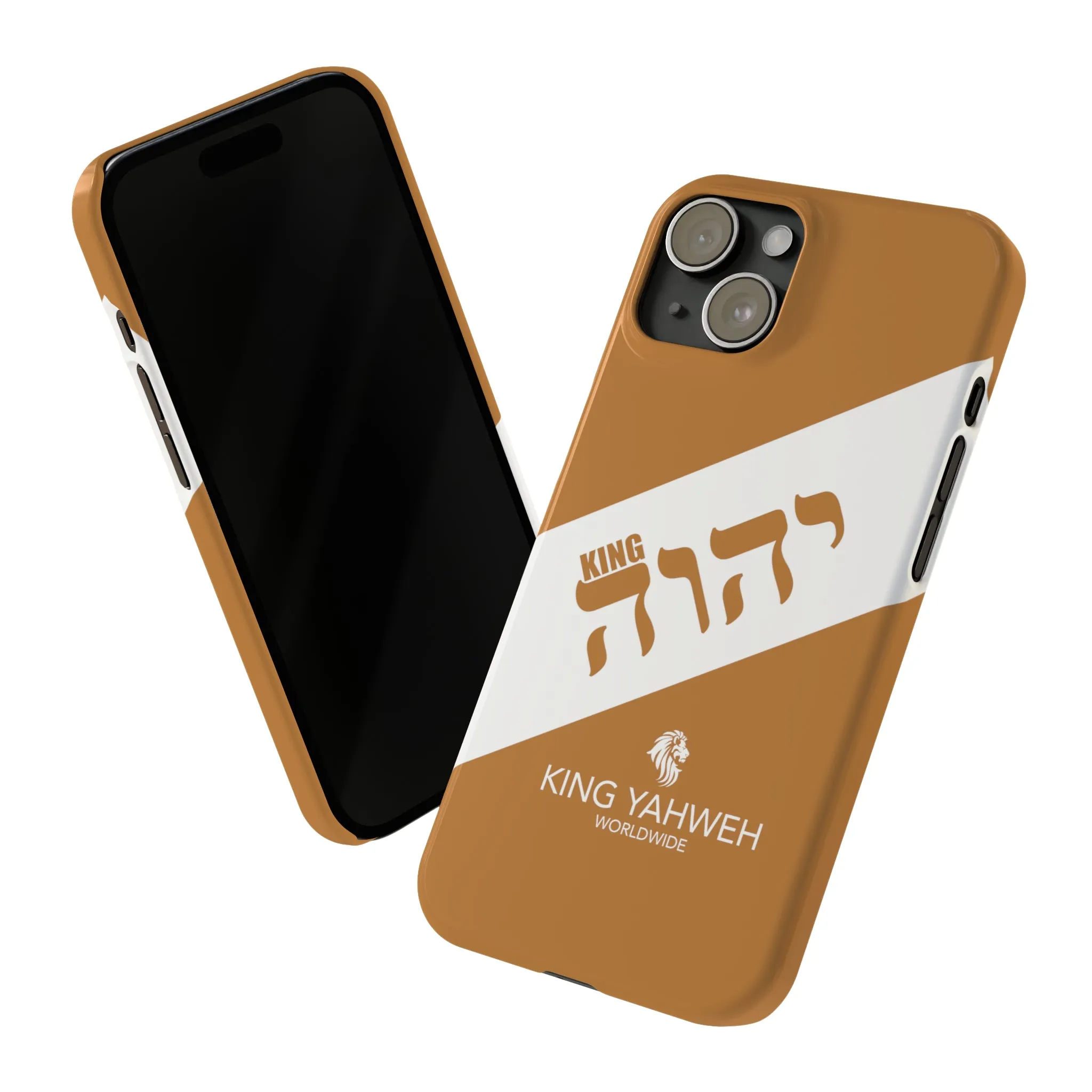 King YAHWEH {CUSTOM}Trends Slim Phone Case (White/Light Brown)