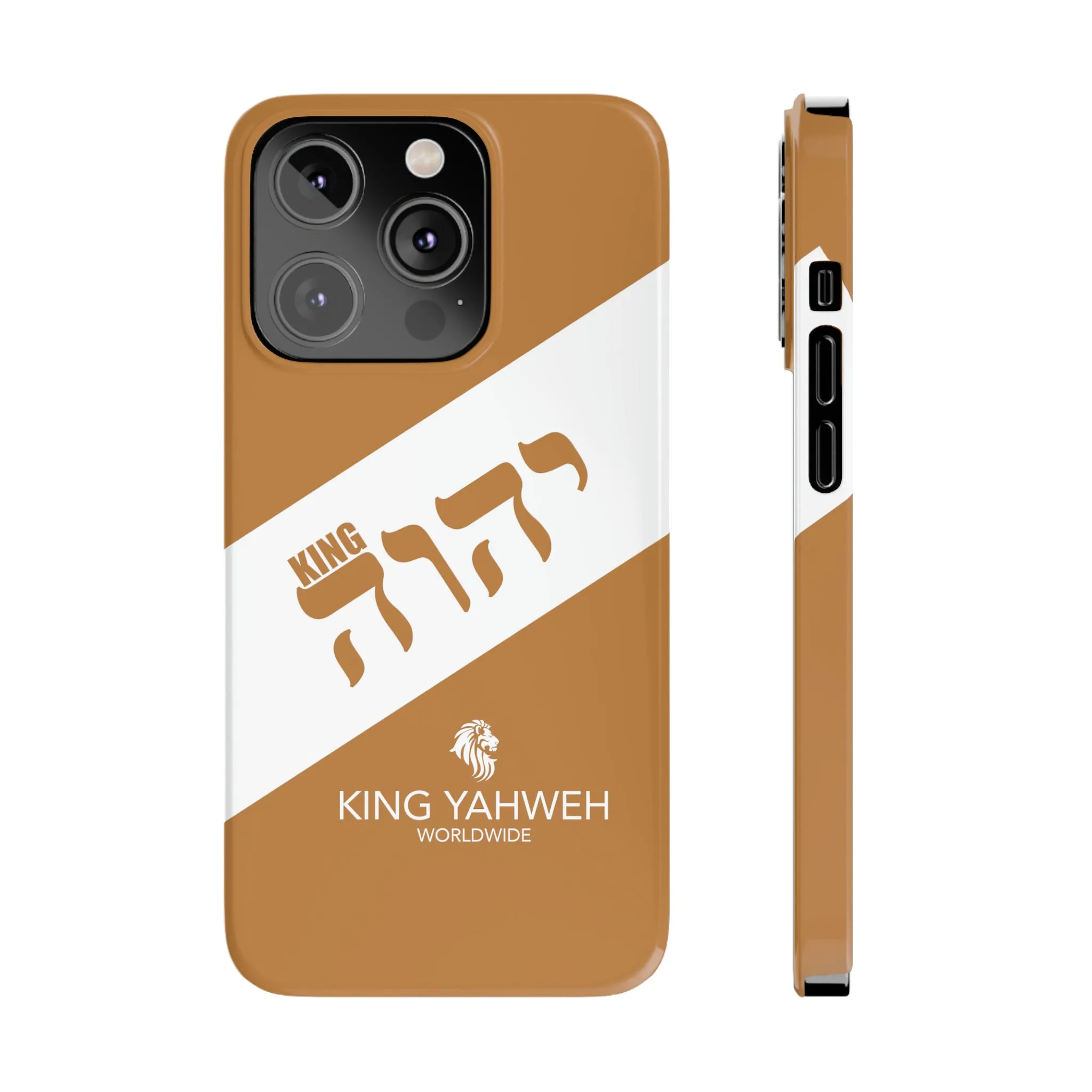 King YAHWEH {CUSTOM}Trends Slim Phone Case (White/Light Brown)