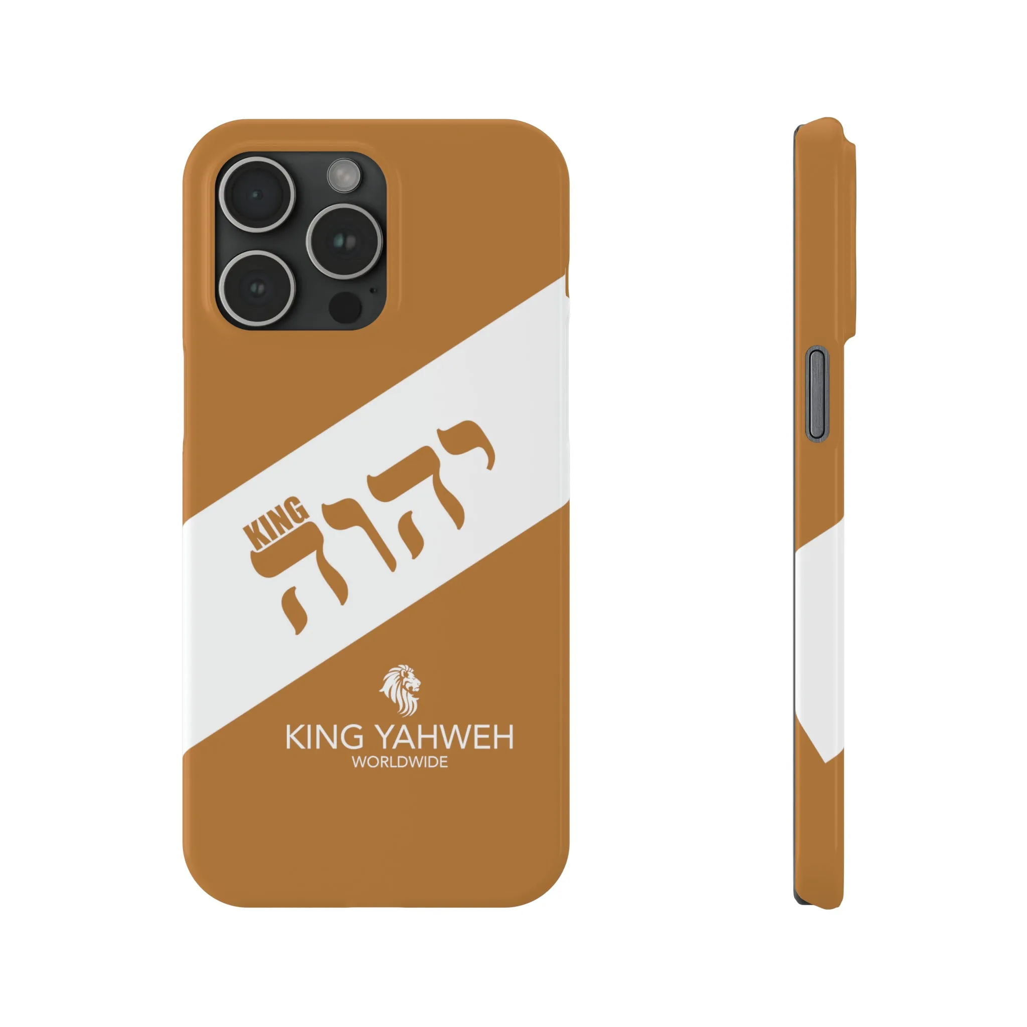 King YAHWEH {CUSTOM}Trends Slim Phone Case (White/Light Brown)