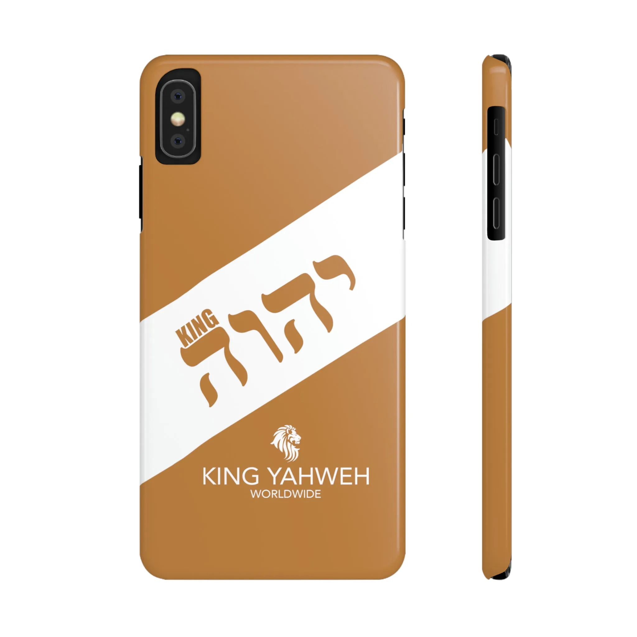 King YAHWEH {CUSTOM}Trends Slim Phone Case (White/Light Brown)