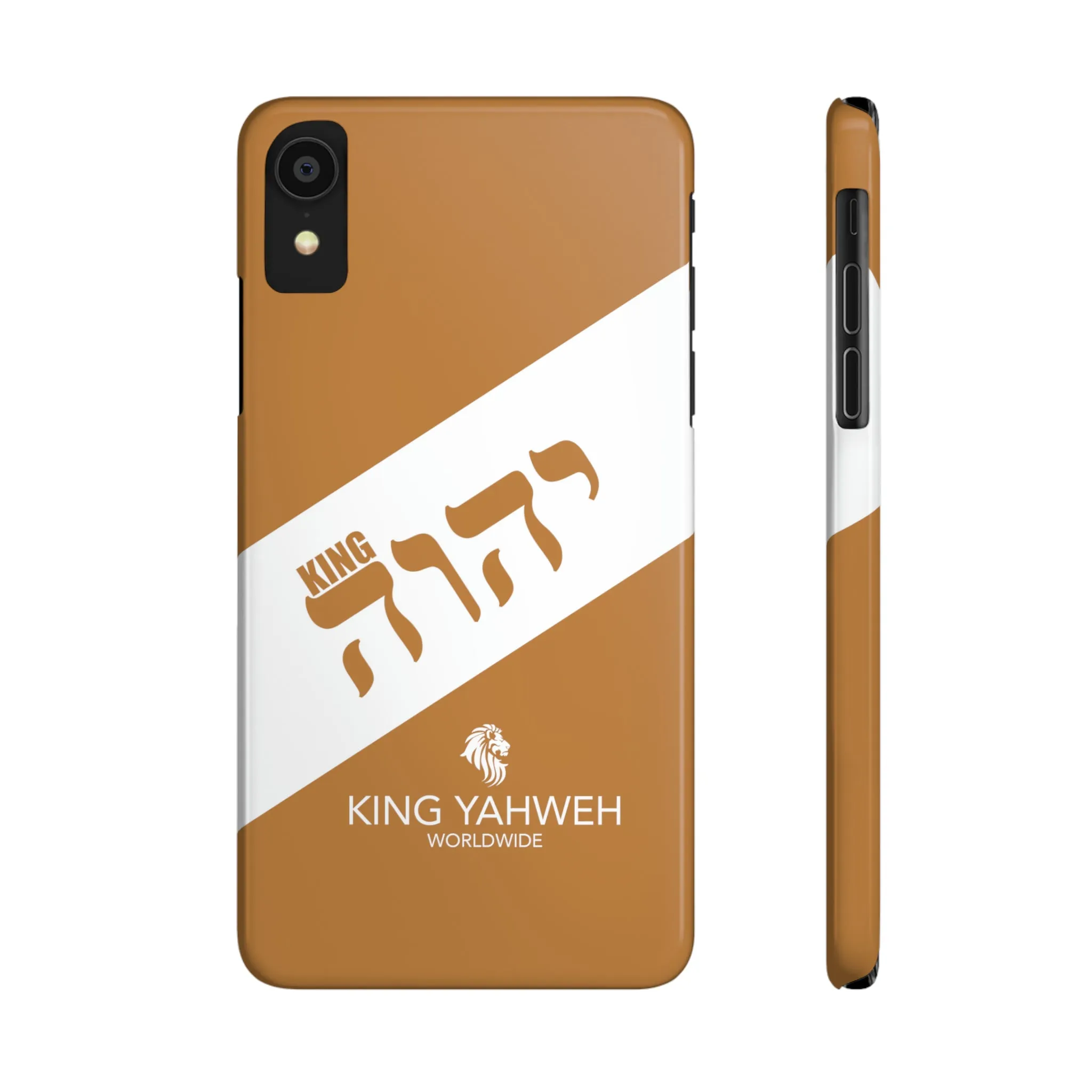 King YAHWEH {CUSTOM}Trends Slim Phone Case (White/Light Brown)