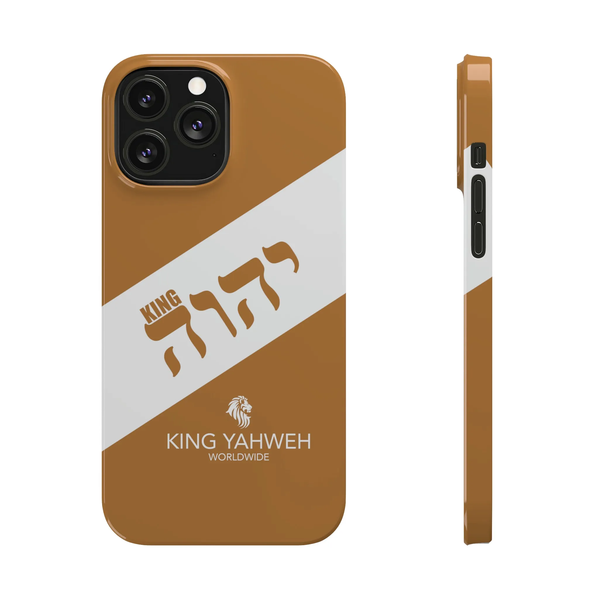 King YAHWEH {CUSTOM}Trends Slim Phone Case (White/Light Brown)