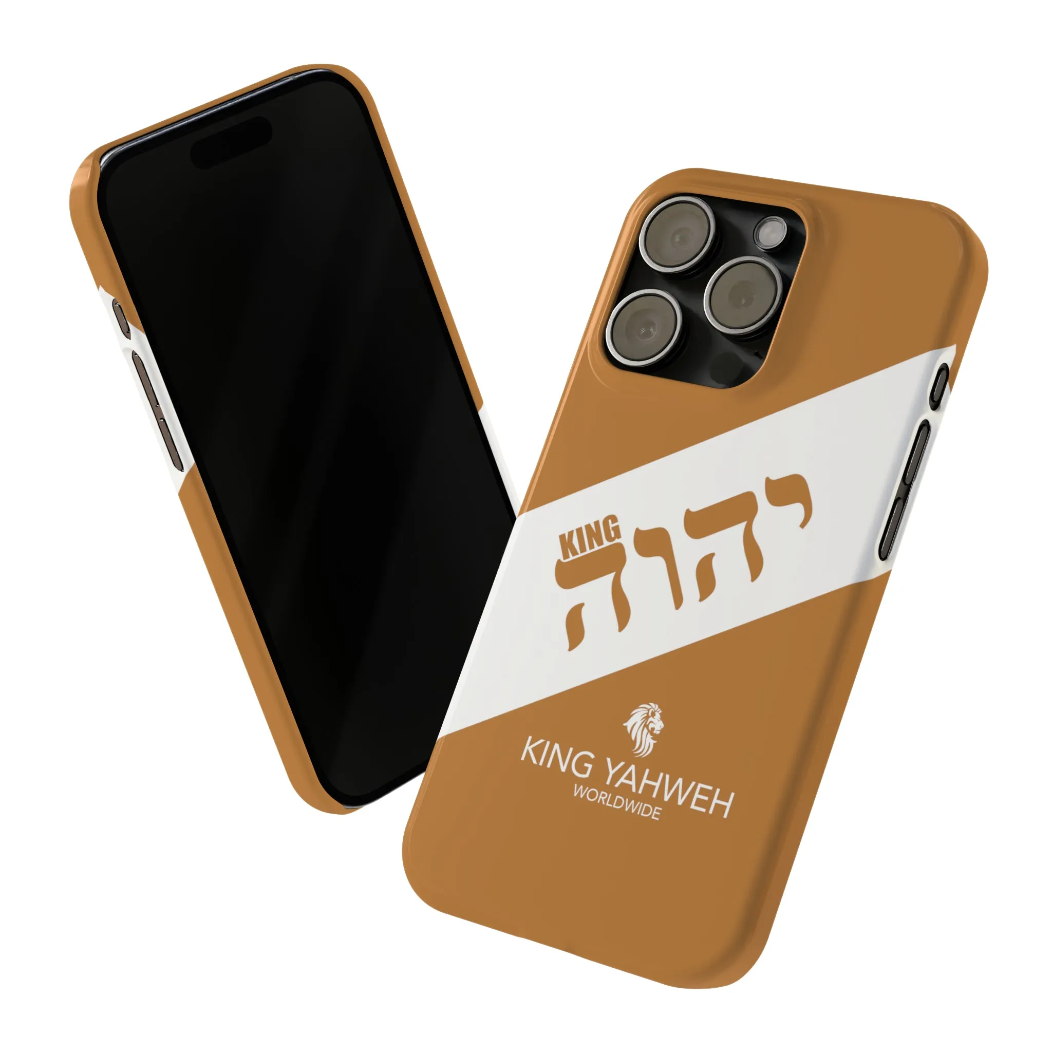 King YAHWEH {CUSTOM}Trends Slim Phone Case (White/Light Brown)