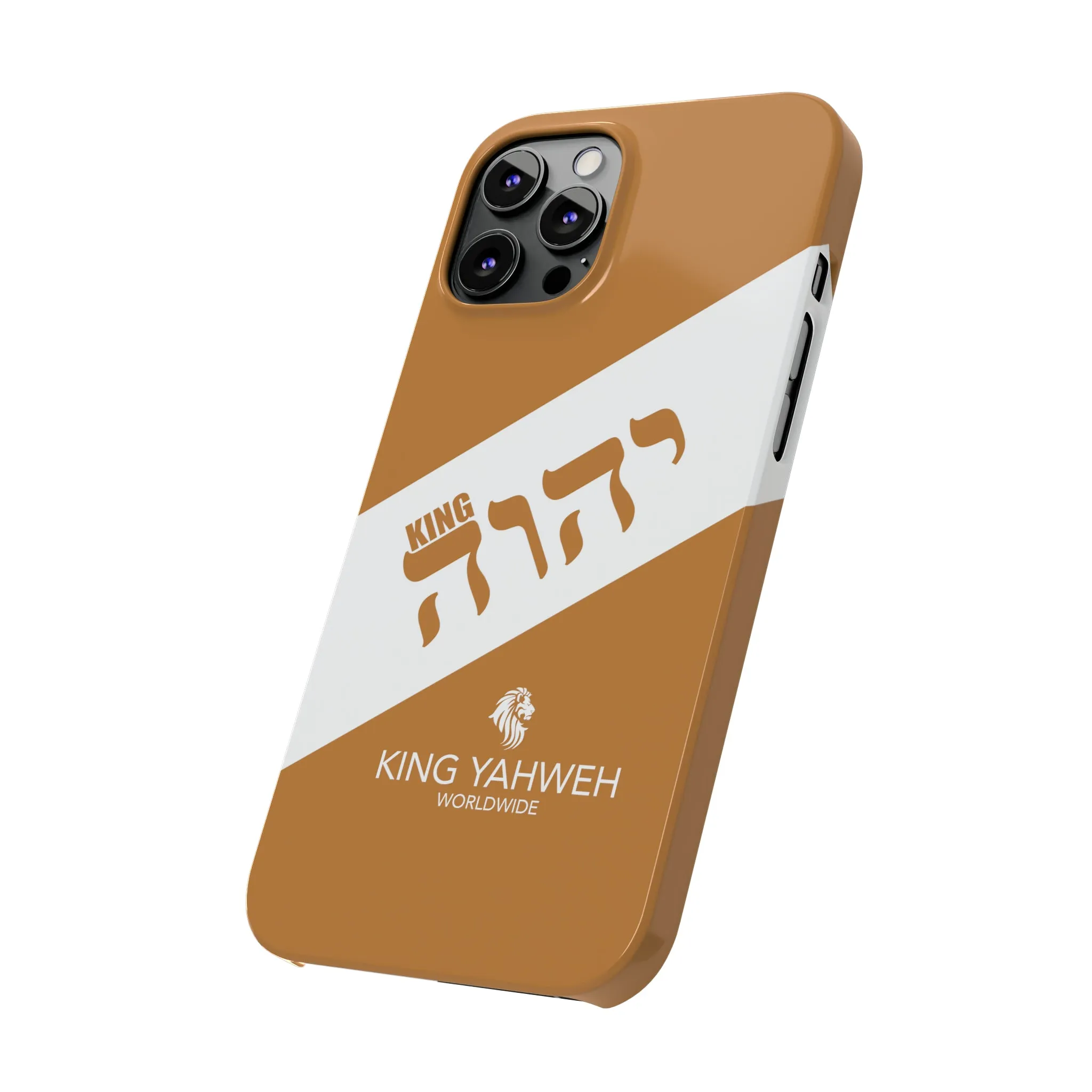 King YAHWEH {CUSTOM}Trends Slim Phone Case (White/Light Brown)