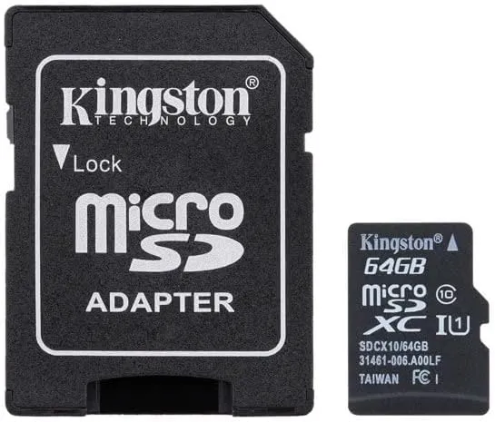 Kingston 64GB microSDXC Card /Class 10 with Adapter 64.0 GB