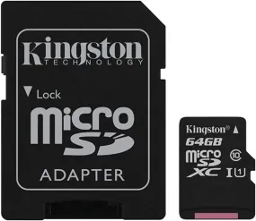 Kingston 64GB microSDXC Card /Class 10 with Adapter 64.0 GB