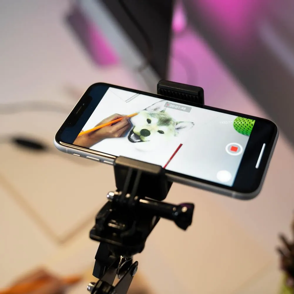 LED 6" Ring Light with Smartphone Holder Tabletop Lighting Kit - 'Inner Artist Plus II'