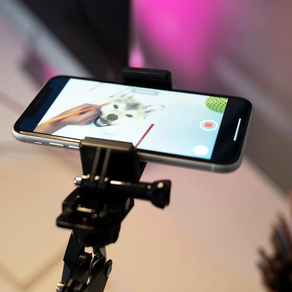 LED 6" Ring Light with Smartphone Holder Tabletop Lighting Kit - 'Inner Artist Plus II'