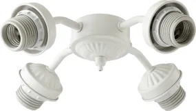 LED Fan Light Kit from the 2444 Light Kits Collection in Studio White Finish by Quorum