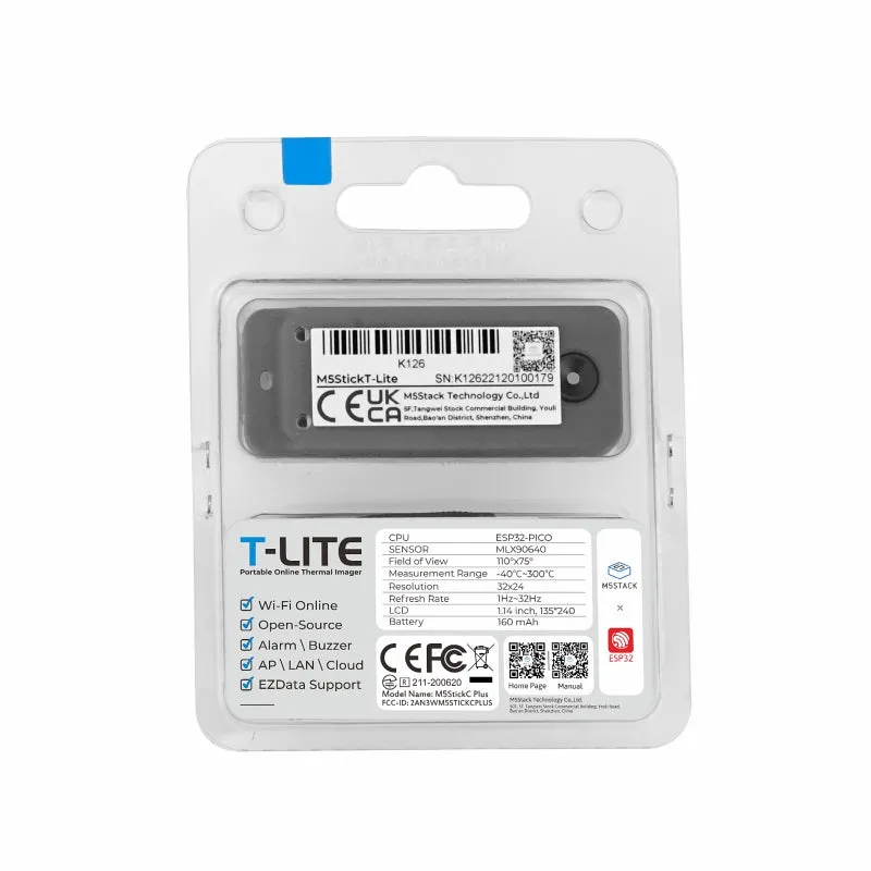 M5stick T-Lite Thermal Camera Dev Kit (MLX90640)