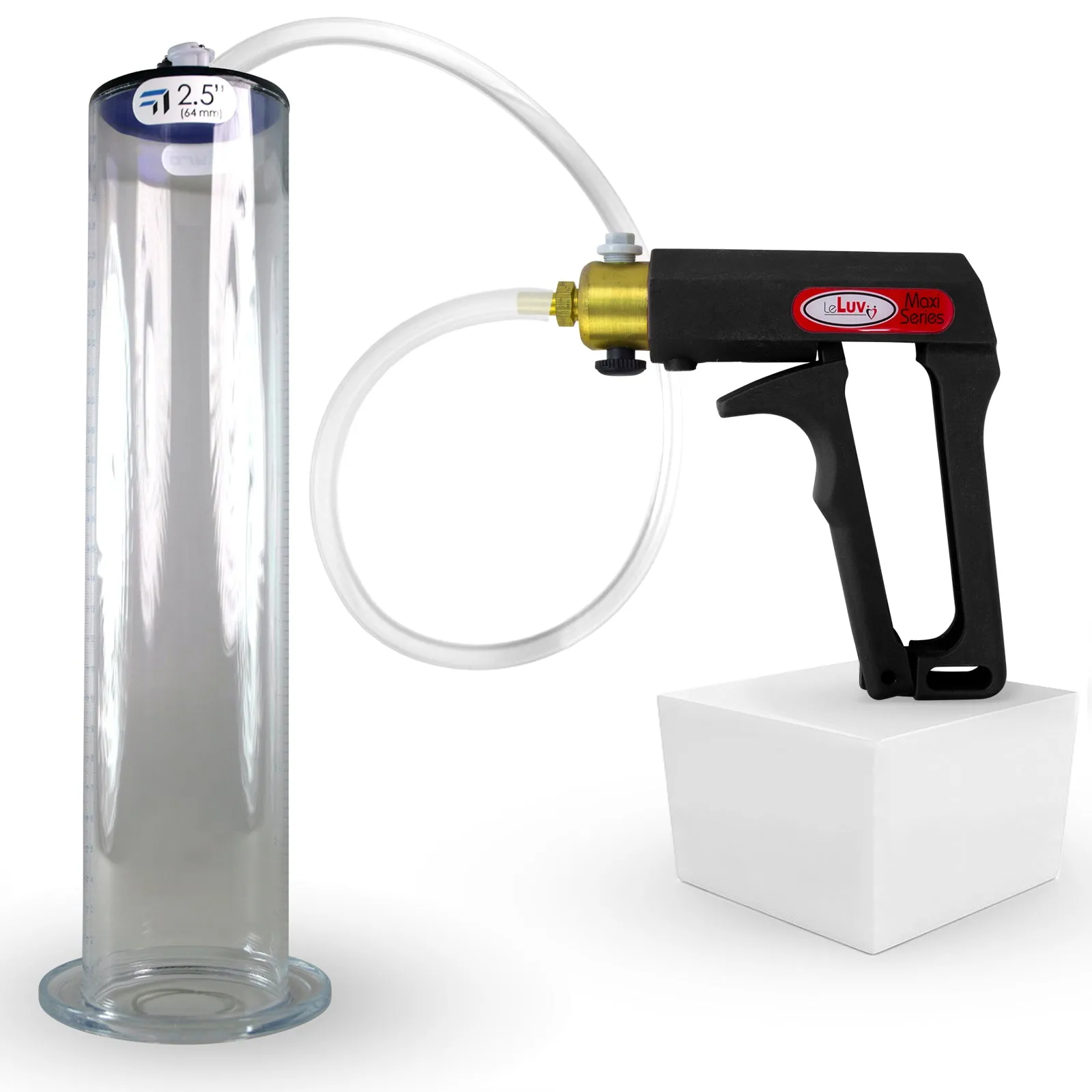 MAXI Black Penis Pump 9 or 12 Inch Length Wide Flange Cylinder 1.75-2.50" Widths