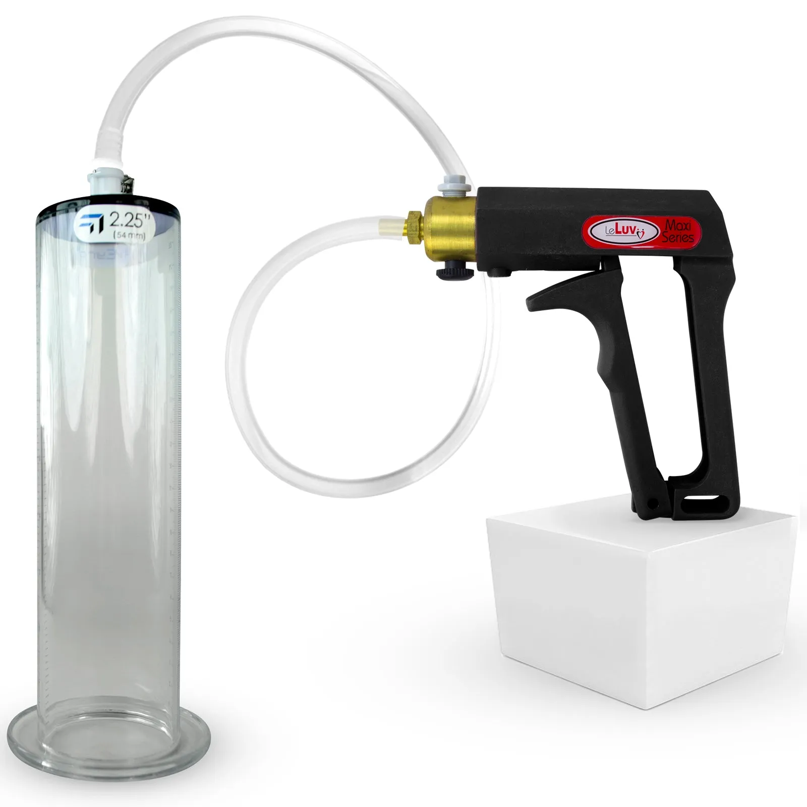 MAXI Black Penis Pump 9 or 12 Inch Length Wide Flange Cylinder 1.75-2.50" Widths