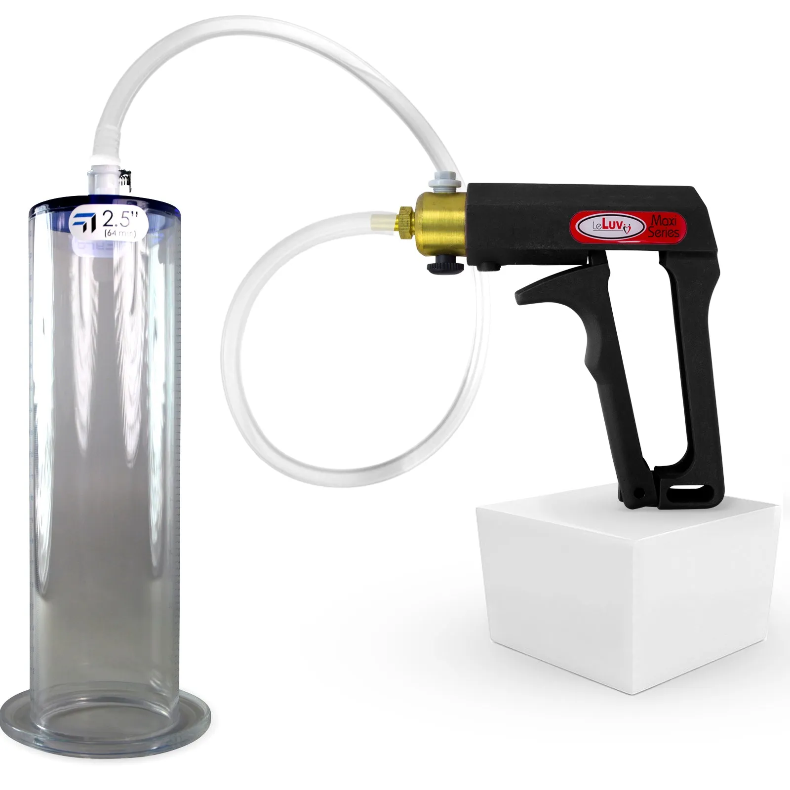 MAXI Black Penis Pump 9 or 12 Inch Length Wide Flange Cylinder 1.75-2.50" Widths
