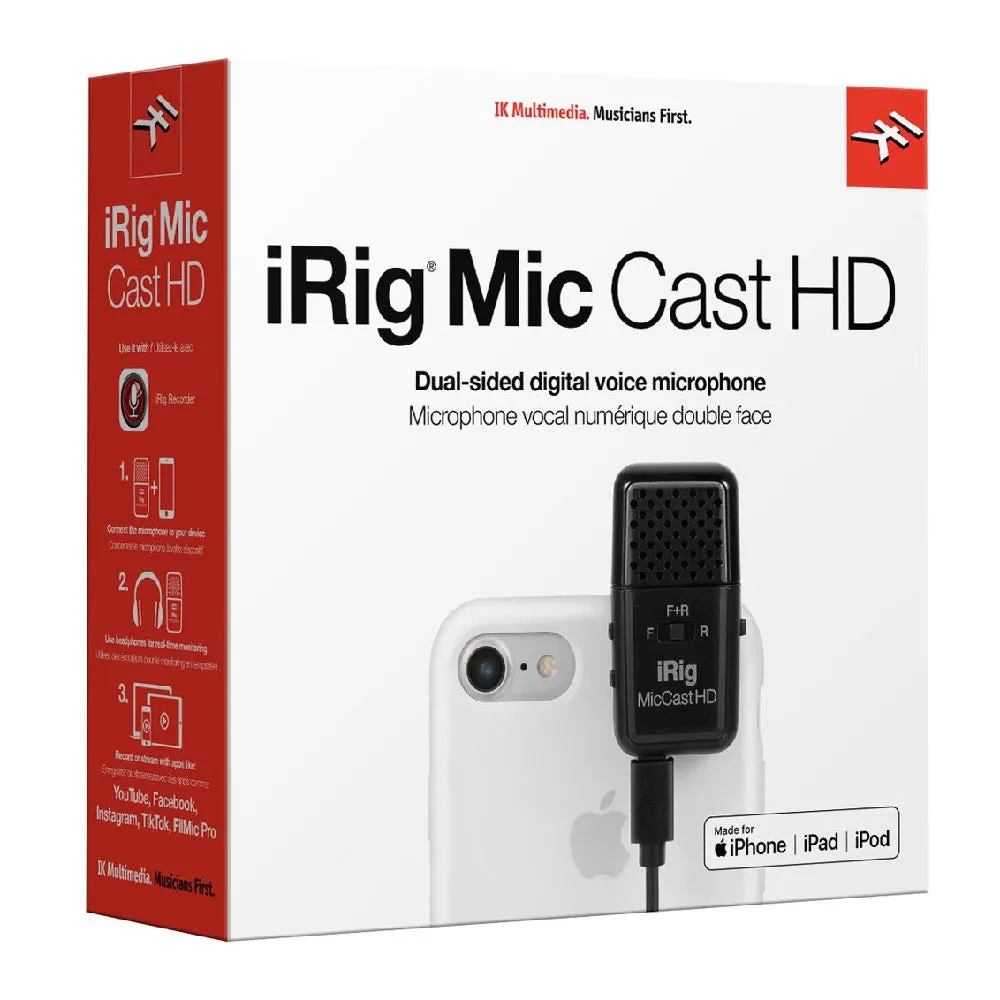 Microphone IK Multimedia iRig Mic Cast HD, black