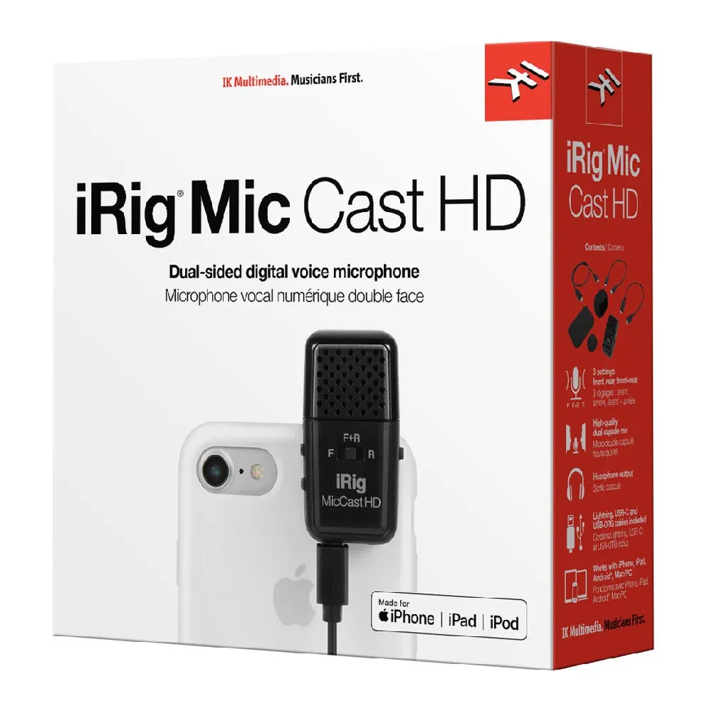 Microphone IK Multimedia iRig Mic Cast HD, black