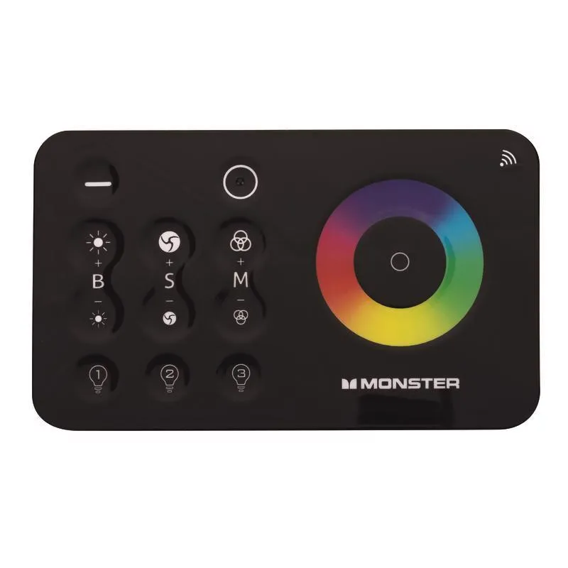 Monster Just Color It Up Wireless Smart-Enabled Mood Light Bridge Black 1 pk