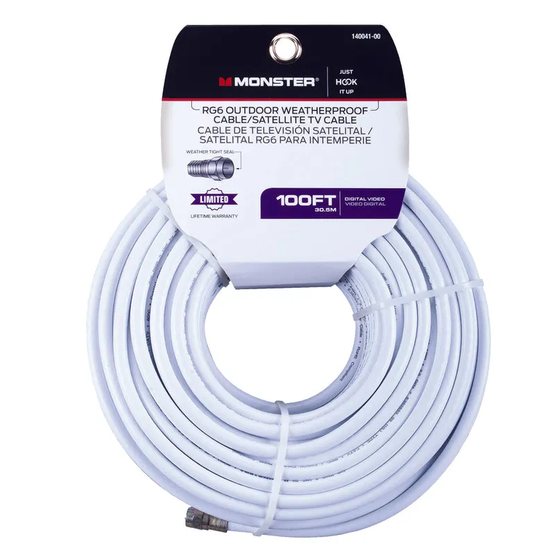 Monster Just Hook It Up 100 ft. Video Coaxial Cable