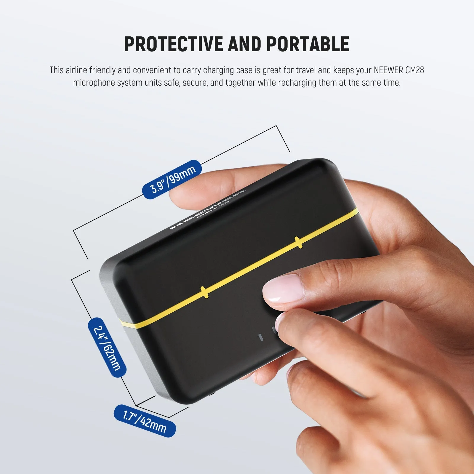 NEEWER Charging Case for CM28 Wireless Lavalier Microphone