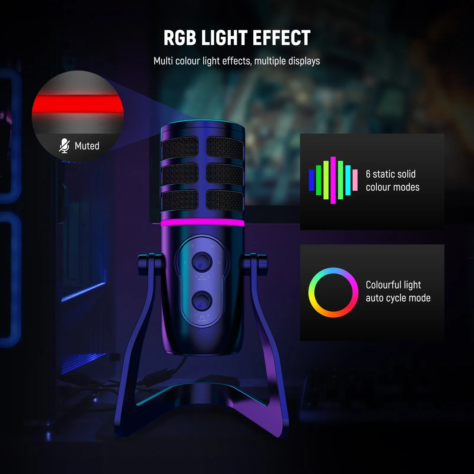 NEEWER CM27 4 Pickup Patterns USB Gaming Microphone