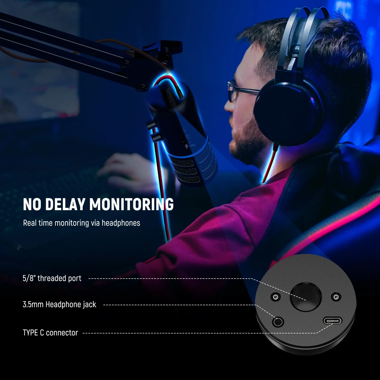 NEEWER CM27 4 Pickup Patterns USB Gaming Microphone
