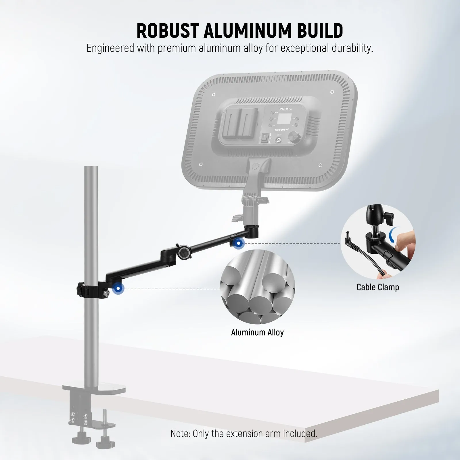 NEEWER DS015 Camera Desk Mount Auxiliary Holding Extension Arm