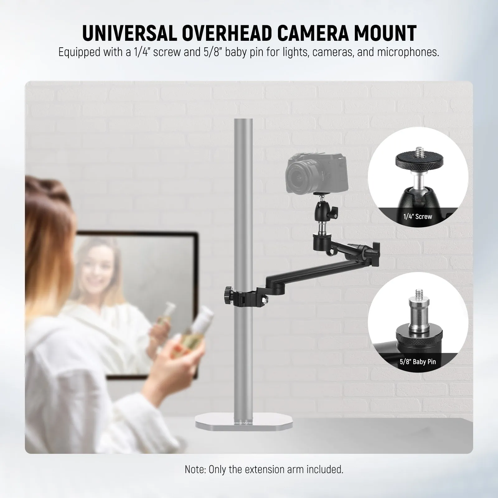 NEEWER DS015 Camera Desk Mount Auxiliary Holding Extension Arm