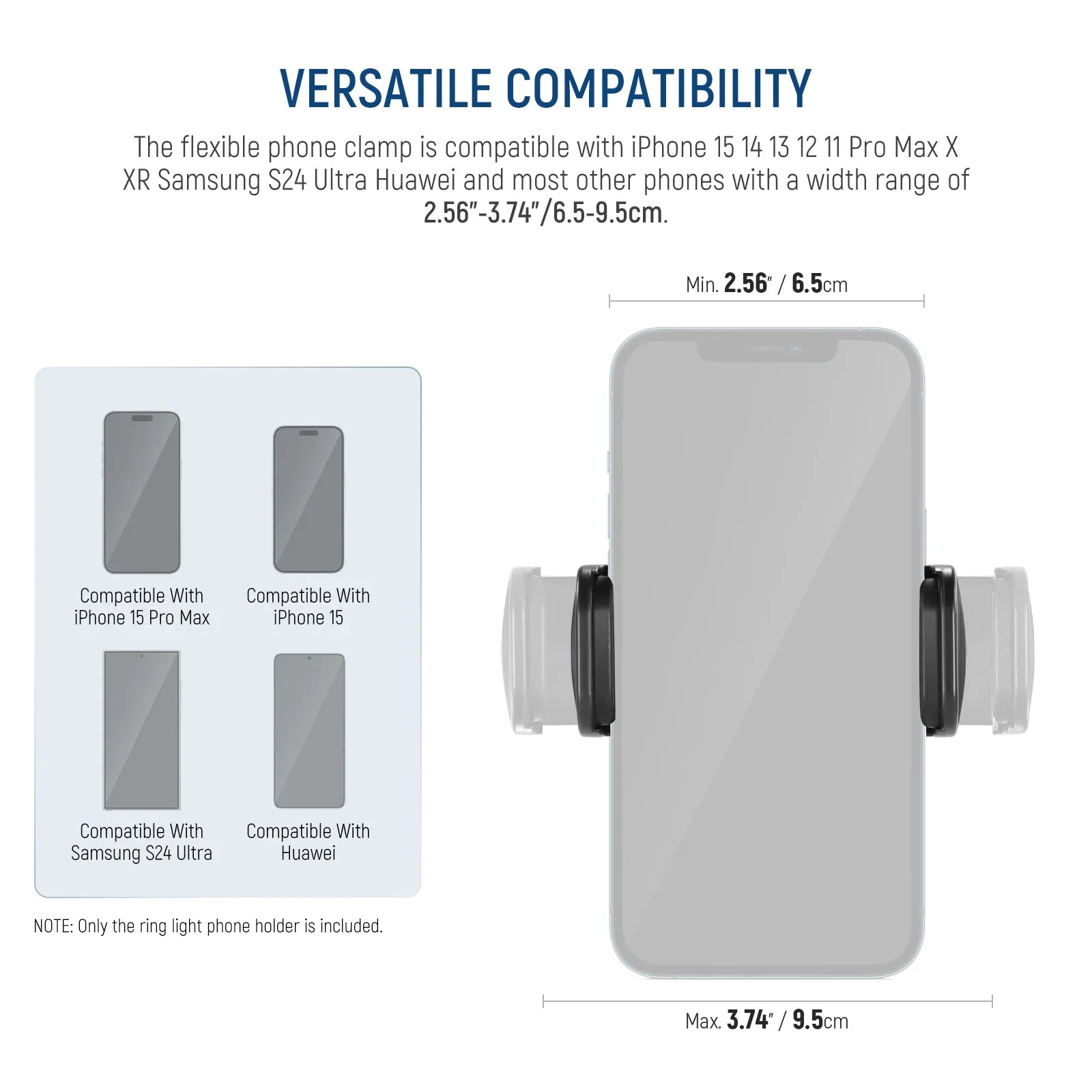NEEWER SP-09 2.56"-3.74" 360° Flexible Phone Holder