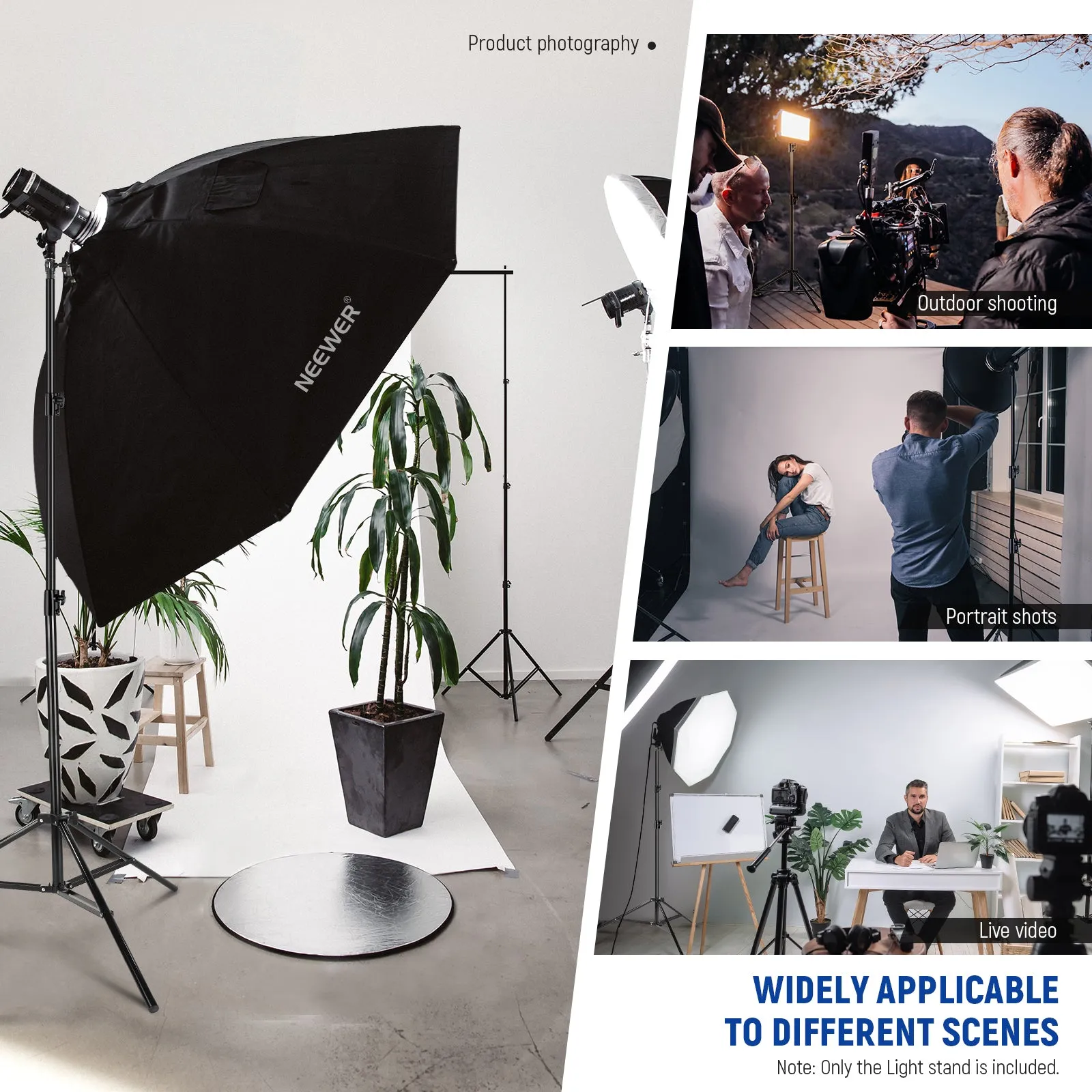 NEEWER ST-260AC 8.5ft/2.6m Air Cushioned Light Stand
