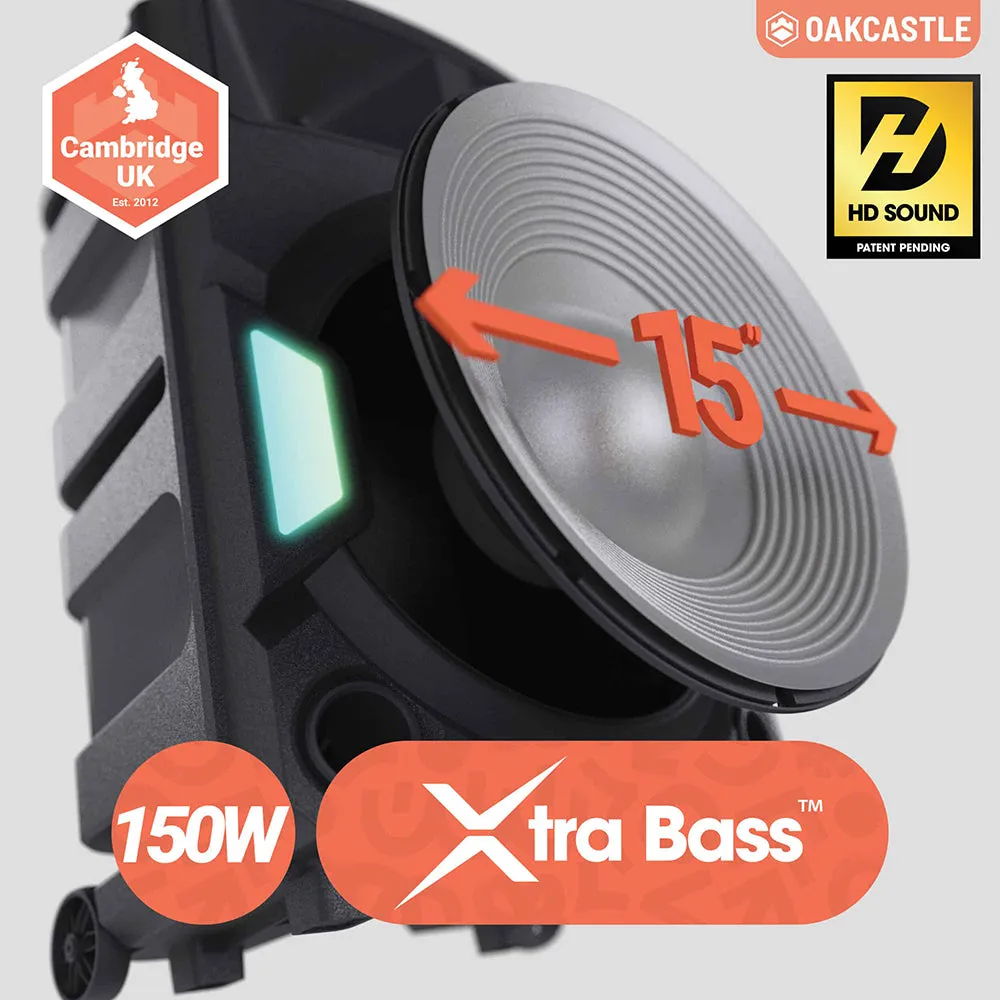 Oakcastle PS500 Portable Karaoke Party Speaker - Black | 1000002981