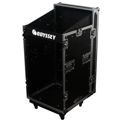 Odyssey FZSRPAR12W - 12U Space Saver Pro Amp Rack Flight Case with Wheels