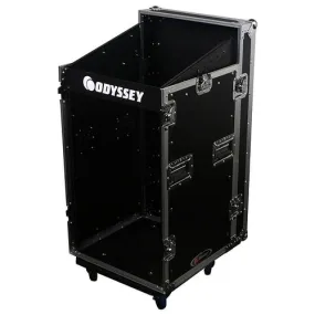 Odyssey FZSRPAR12W - 12U Space Saver Pro Amp Rack Flight Case with Wheels